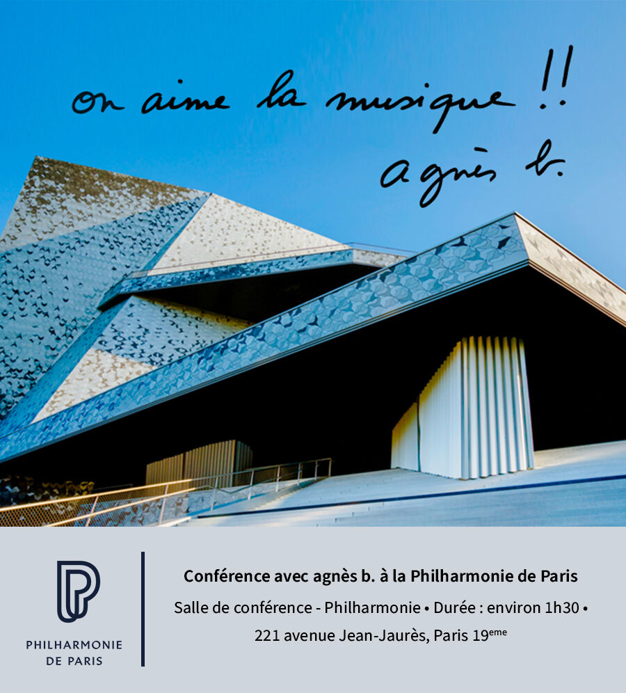 conférence with agnès b. at the Paris Philarmonie
