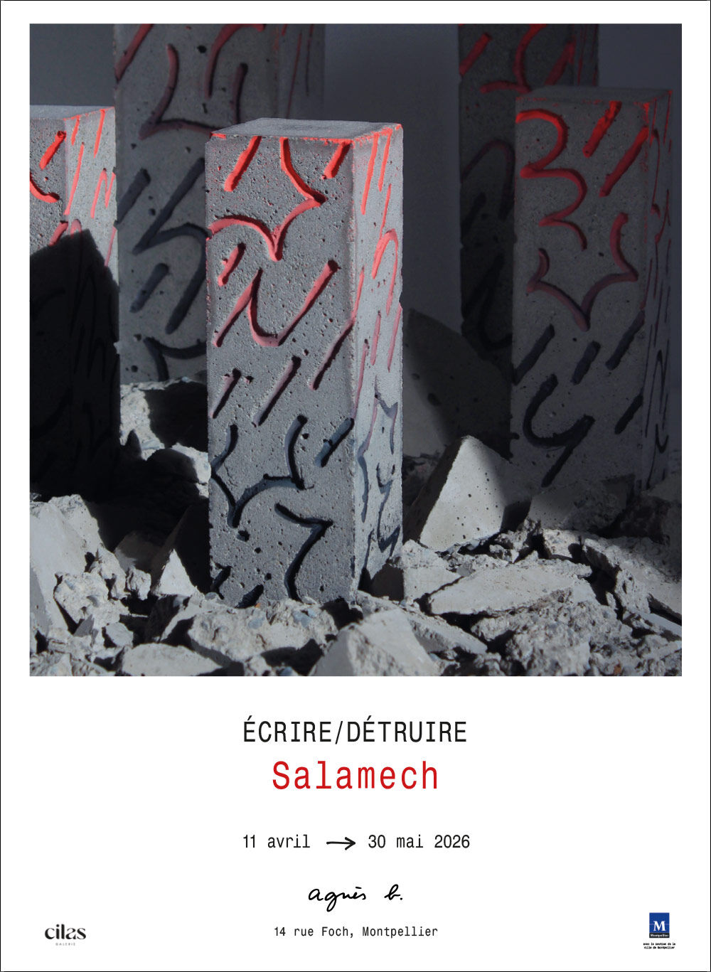 Salamech &mdash; &Eacute;crire/D&eacute;truire, une exposition &agrave; Montpellier