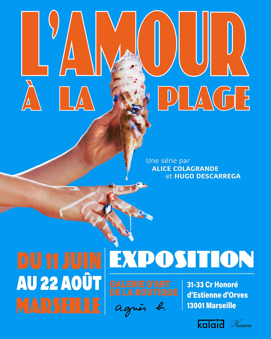 L'amour &agrave; la plage | exposition en boutique agn&egrave;s b.