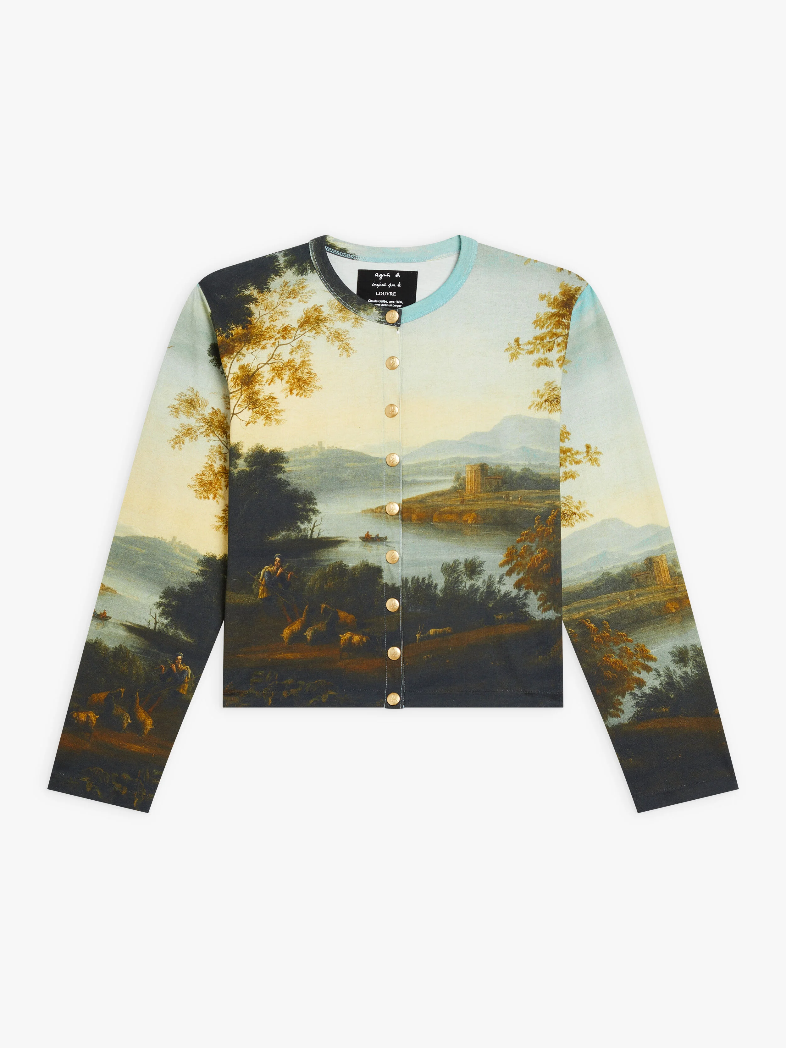 cotton cardigan agnès b. inspired by the Louvre