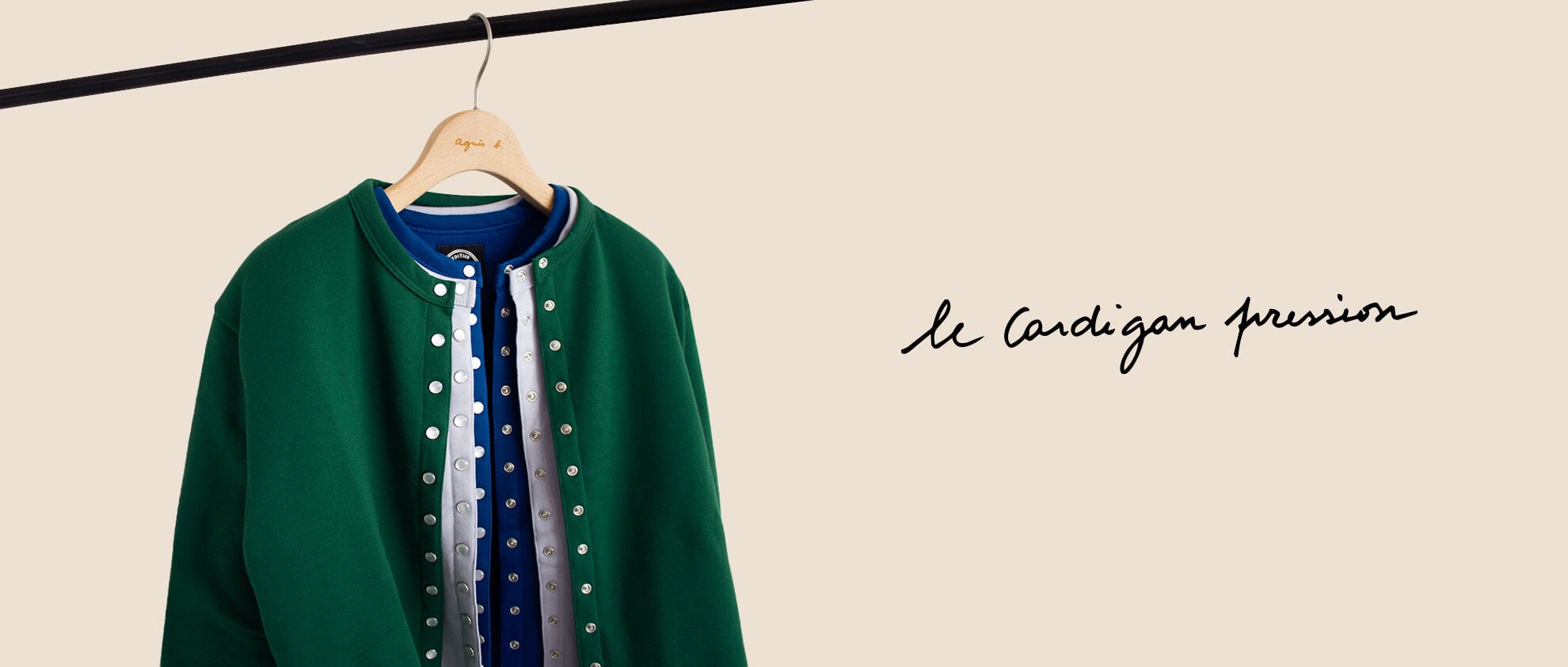 le cardigan pression