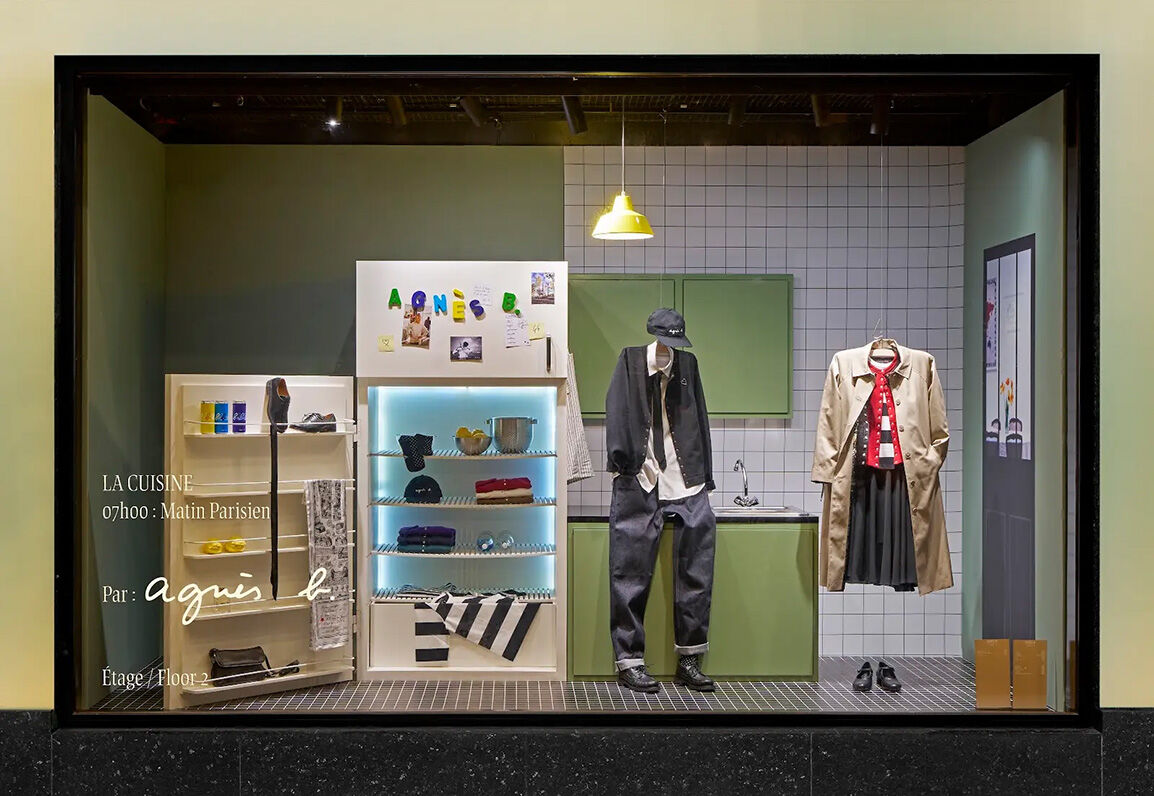 agn&egrave;s b. moves into the Galeries Lafayette windows