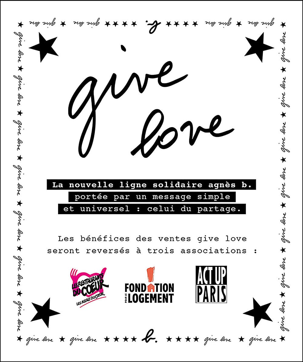give love, la ligne solidaire d'agn&egrave;s b.