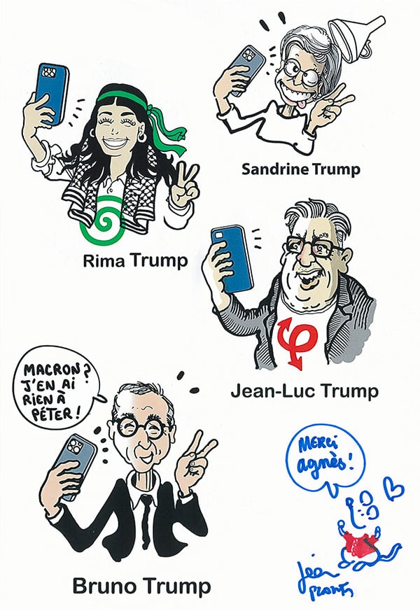 Dessins de Jean Plantu envoyés à Agnès